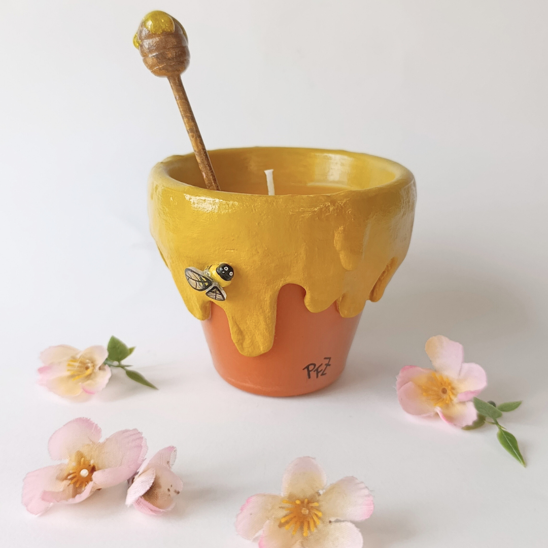 🍯 🐝 Maceta Vela Miel 9cm 🐝 🍯