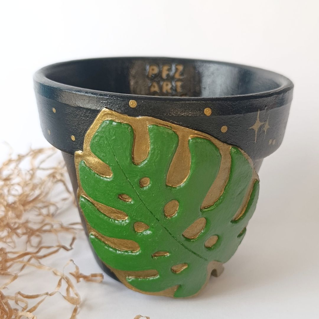 🌿 Maceta Hoja Monstera XL 11cm ✨