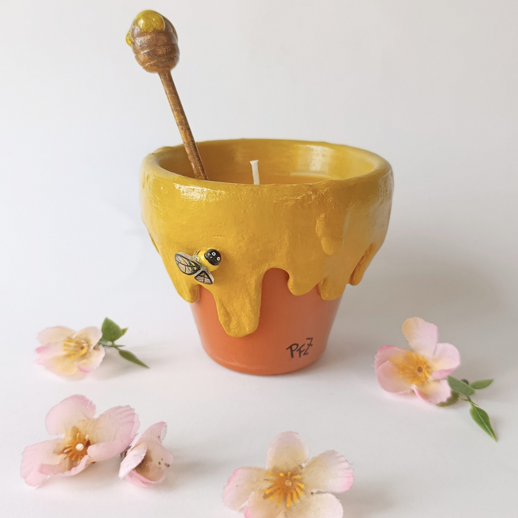 🍯 🐝 Maceta Vela Miel 9cm 🐝 🍯
