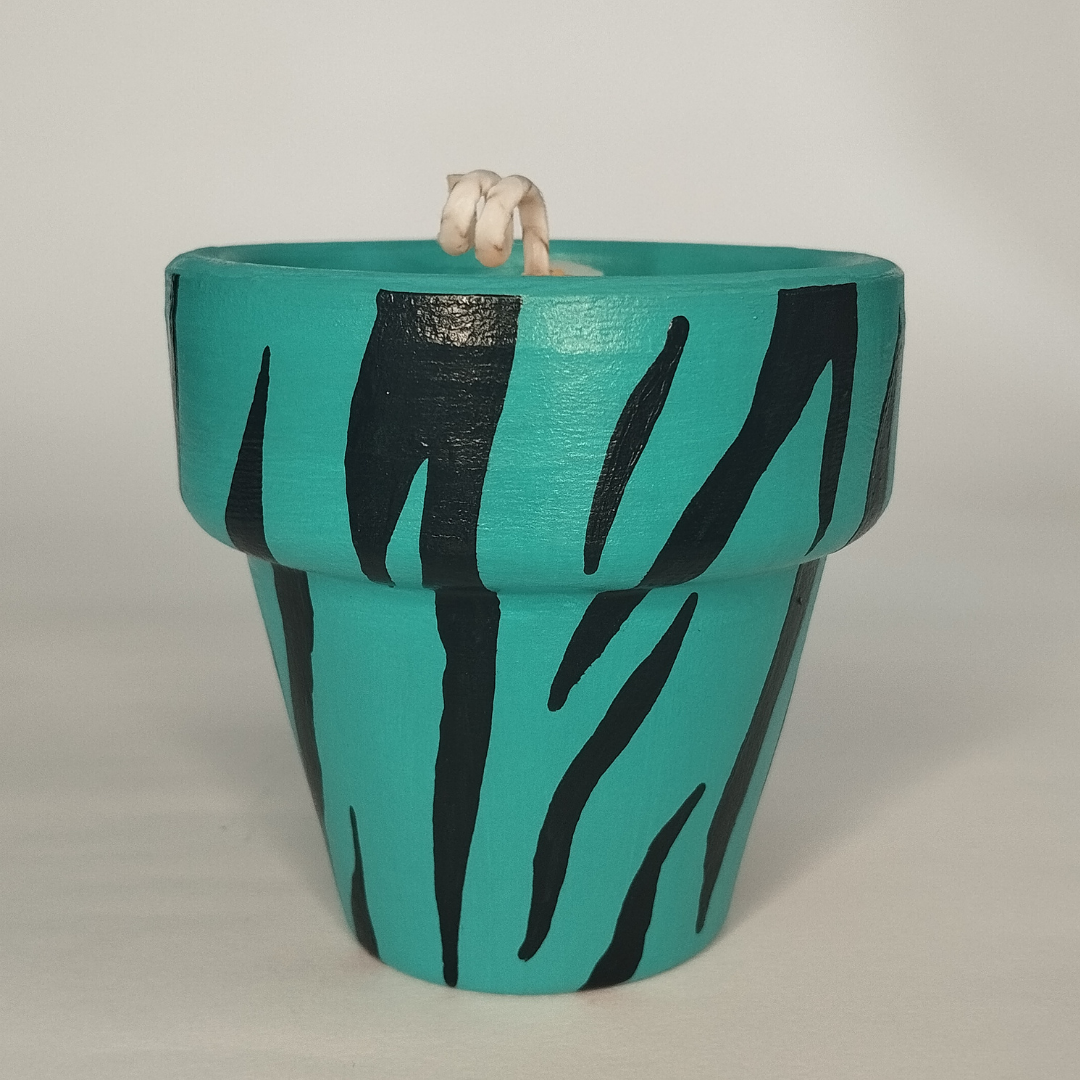Maceta Vela 7cm Calavera Animal Print Cebra