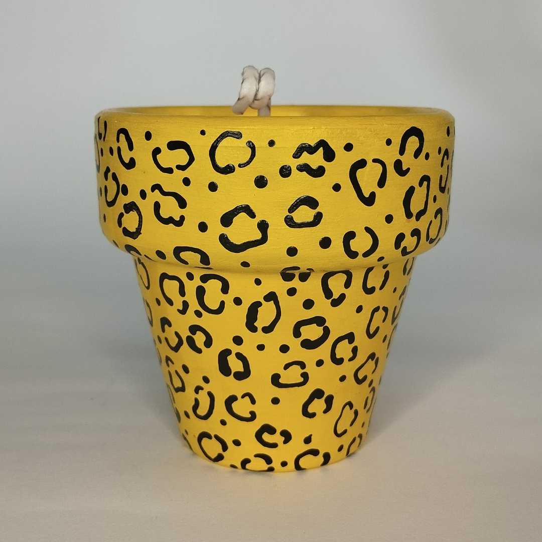 Maceta Vela 7cm Calavera Animal Print Leopardo
